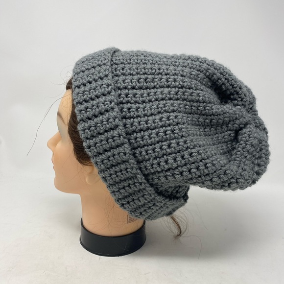 Unisex Adult Homemade Crochet Hat Beanie/Cap Tan or Gray - Picture 1 of 5